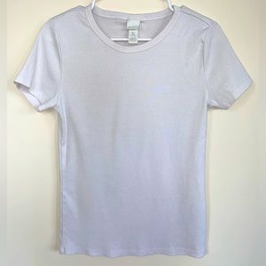 H&M ribbed white women’s t-shirt size L